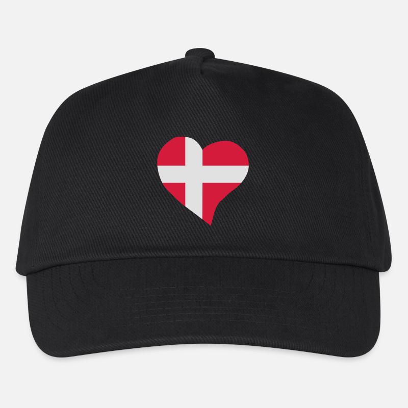 Danish Herz - Kinder Basecap - Schwarz