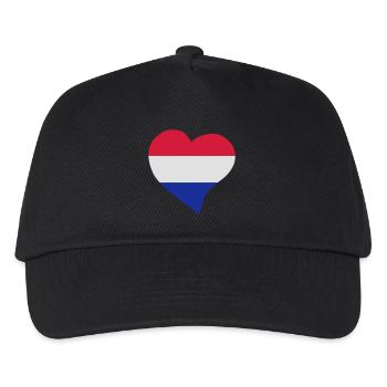 Dutch heart - Kids’ Baseball Cap - black - Front