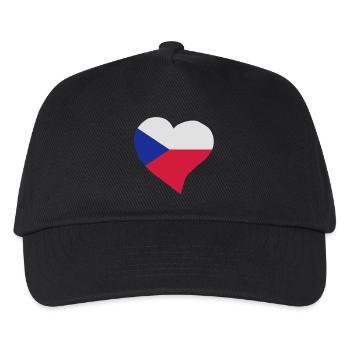 Czech heart - Kids’ Baseball Cap - black - Front
