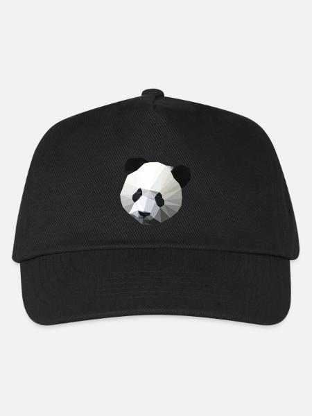 Polygon Panda - Kinder Basecap - Schwarz
