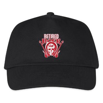 Retired Rock Star T-Shirt Gitarre Rente - Kinder Basecap - Schwarz - Vorne