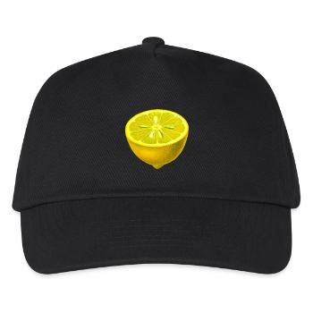 Zitrone - Kinder Basecap - Schwarz - Vorne