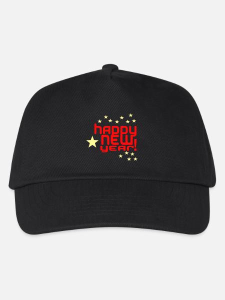 Happy New Year - Kinder Basecap - Schwarz