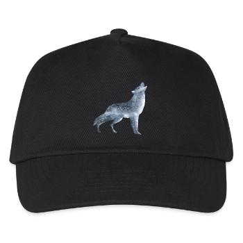 Loup pleurnute au clair de lune - Casquette de baseball Enfant - noir - Devant