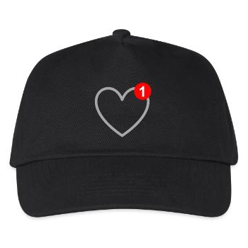 Die Liebe - Nachricht - SMS - Verliebt - Kinder Basecap - Schwarz - Vorne