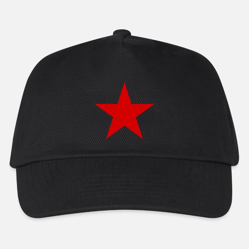 Stern rot,roter Stern - Kinder Basecap - Schwarz