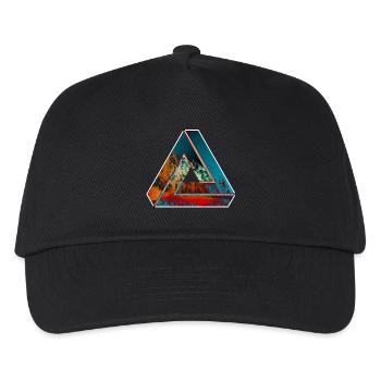 Penrose triangle illusion d'optique de couleur à motifs - Casquette de baseball Enfant - noir - Devant
