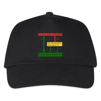 Then why worry - Kids’ Baseball Cap - black - Front