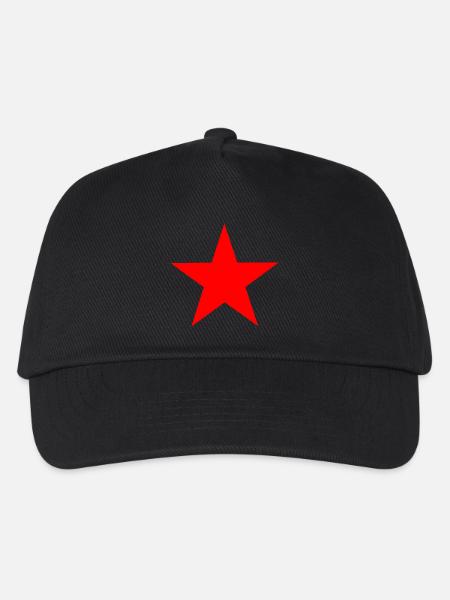 Roter Stern - Red Star - Kids’ Baseball Cap - black
