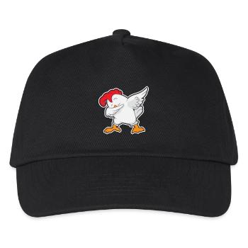 Dabbing Chicken - Dab Tanzendes Huhn - Hühner - Kinder Basecap - Schwarz - Vorne