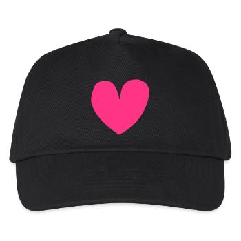 Heart - Kinder Basecap - Schwarz - Vorne
