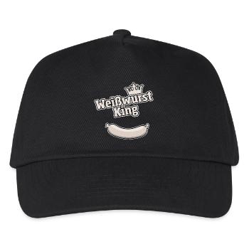 Weißwurst King bayerisches Geschenk - Kinder Basecap - Schwarz - Vorne