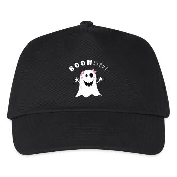 BOOtifil Geisterstunde I Mädchen Halloween - Kinder Basecap - Schwarz - Vorne
