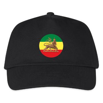 Lion of Judah - Ethiopia Reggae Roots Rastafari - Kids’ Baseball Cap - black - Front