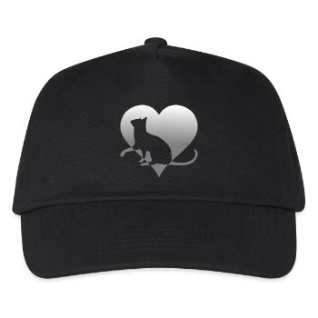 chat chat chat chat chat minou chatte minou - Casquette de baseball Enfant - noir - Devant