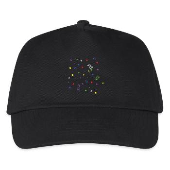 Confetti colorful carnival carnival streamer party - Kids’ Baseball Cap - black - Front