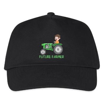 Nachwuchs Landwirt - Bauer - future farmer - Kinder Basecap - Schwarz - Vorne