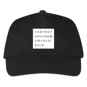 typo foxtrot uniform charlie kilo lustig fun funny - Kinder Basecap - Schwarz - Vorne