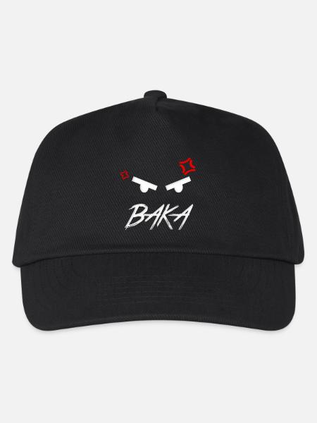 Baka Anime Ausdruck - Kinder Basecap - Schwarz