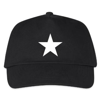 A white star - Kids’ Baseball Cap - black - Front
