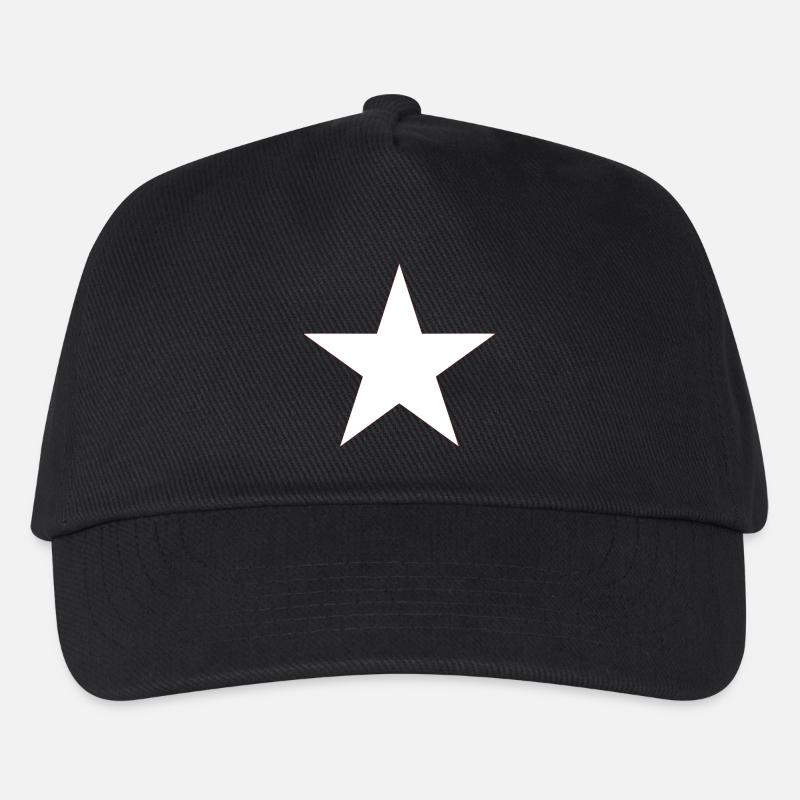 Ein weißer Stern - Kinder Basecap - Schwarz