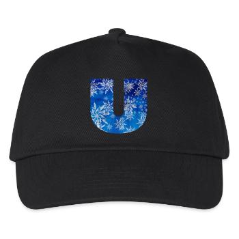 blue winter u - Kids’ Baseball Cap - black - Front