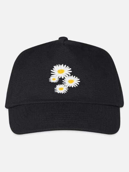 Blume Gänseblümchen - Kinder Basecap - Schwarz