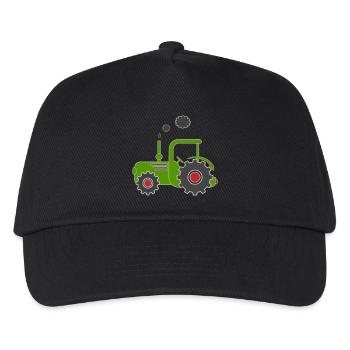 Green Tractor - Kids’ Baseball Cap - black - Front