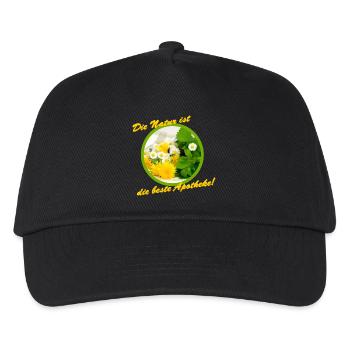 die natur ist die beste apotheke - Kinder Basecap - Schwarz - Vorne