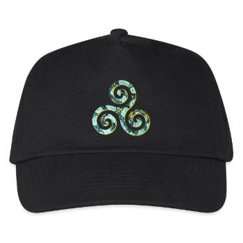 keltisches symbol 1 triskele e 241 - Kinder Basecap - Schwarz - Vorne