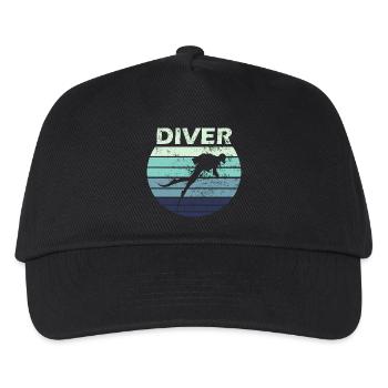 Plongée plongée - Casquette de baseball Enfant - noir - Devant