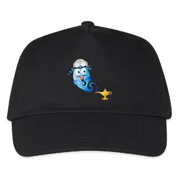 goldene orientalische Wunderlampe & Flaschengeist - Kinder Basecap - Schwarz - Vorne