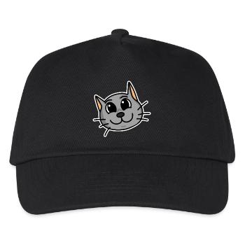 Mignon chat tête - Casquette de baseball Enfant - noir - Devant