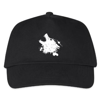 Heulende weiße Wolf - Kinder Basecap - Schwarz - Vorne