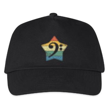 Clé bas en tant qu’étoile de style vintage dans le look used - Casquette de baseball Enfant - noir - Devant