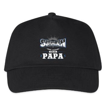 Superhelden ohne Umhang nennt man Papa - Kinder Basecap - Schwarz - Vorne