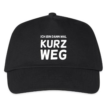 Ich bin dann mal Kurz Weg - Kinder Basecap - Schwarz - Vorne