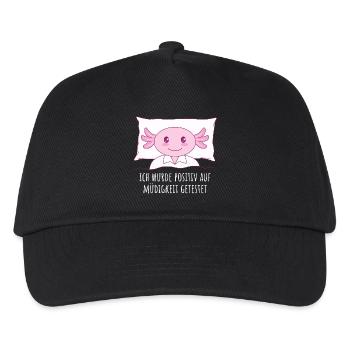 Ich wurde positiv auf Müdigkeit getestet - Axolotl - Kinder Basecap - Schwarz - Vorne