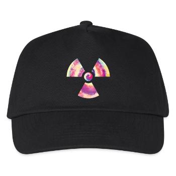 Tie Dye Manip Radio Radiologie Strahlung Logo - Kinder Basecap - Schwarz - Vorne