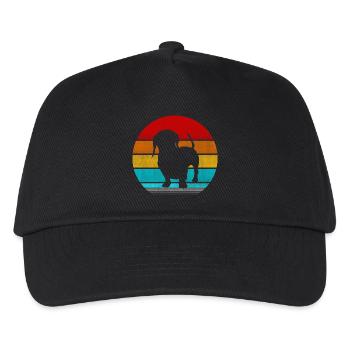 Dackel - Kinder Basecap - Schwarz - Vorne
