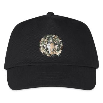 Le dieu éléphant Ganesha au milieu de la jungle - Casquette de baseball Enfant - noir - Devant