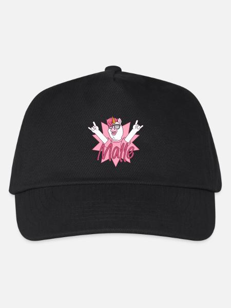 Malle Outfit Einhorn - Kinder Basecap - Schwarz