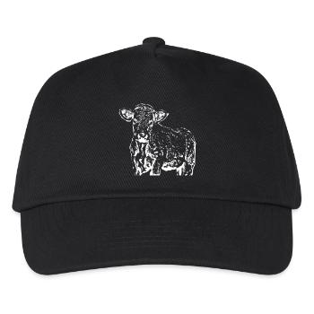 lustige Kuh Geschenk Bauern - Kinder Basecap - Schwarz - Vorne