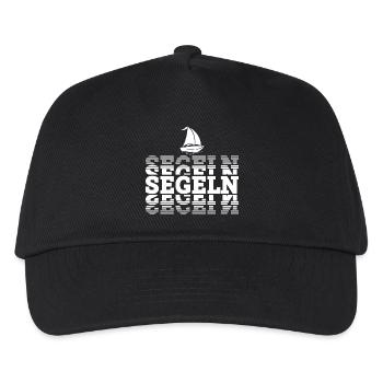 Segeln Segler Segelboot - Kinder Basecap - Schwarz - Vorne