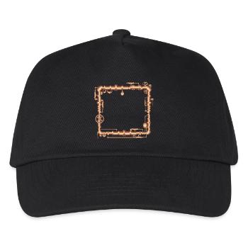 Steampunk frame in steam engine look - Kids’ Baseball Cap - black - Front