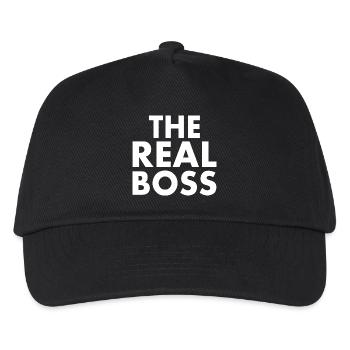 The real boss - Kids’ Baseball Cap - black - Front