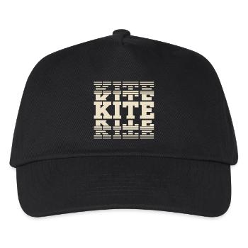 Kitesurfen Kitesurf Kitesurfer Kiteboard - Kinder Basecap - Schwarz - Vorne