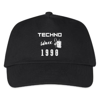 Elektronische Musik, Techno Style, Festivaloutfit - Kinder Basecap - Schwarz - Vorne