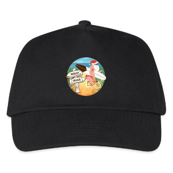 Weihnachtsmann macht Urlaub - Kinder Basecap - Schwarz - Vorne