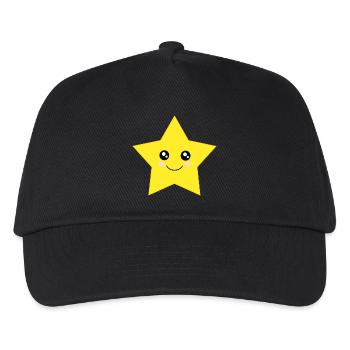 Kawaii Sternchen Geschenk Geburt Babyparty Taufe  - Kinder Basecap - Schwarz - Vorne